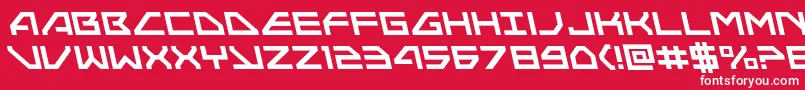 Neonavyleft Font – White Fonts on Red Background