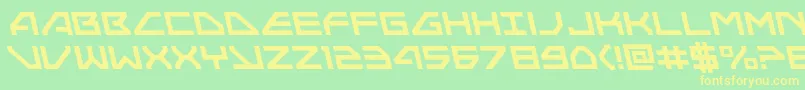Weitere Informationen zur Neonavyleft-Schriftart Neonavyleft-Schriftart – Gelbe Schriften auf grünem Hintergrund