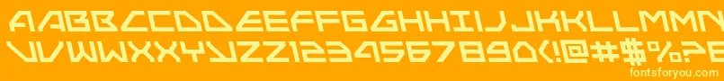 Neonavyleft Font – Yellow Fonts on Orange Background