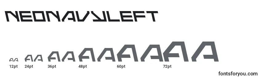 Neonavyleft Font Sizes