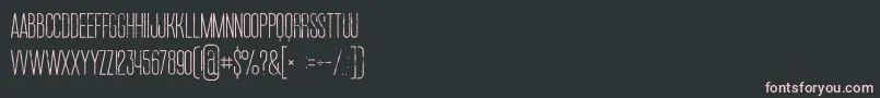 Ruasmediumgrunge Font – Pink Fonts on Black Background