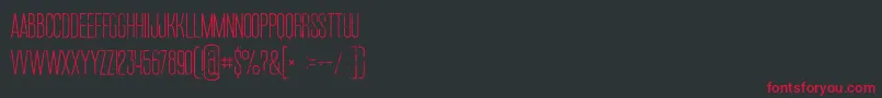 Ruasmediumgrunge Font – Red Fonts on Black Background
