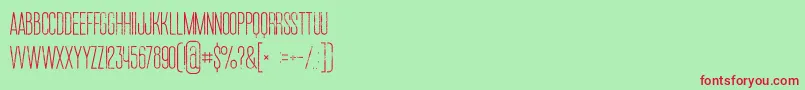 Ruasmediumgrunge-Schriftart – Rote Schriften auf grünem Hintergrund
