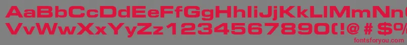PfeurosetBold Font – Red Fonts on Gray Background