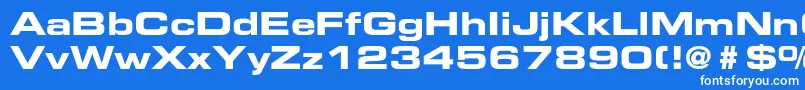 フォントPfeurosetBold – 青い背景に白い文字