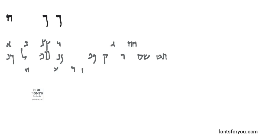 Schriftart Habbakuk – Alphabet, Zahlen, spezielle Symbole