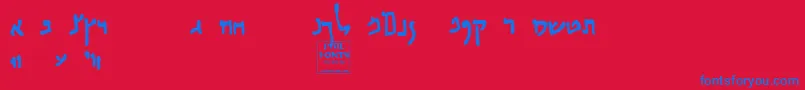 Habbakuk Font – Blue Fonts on Red Background