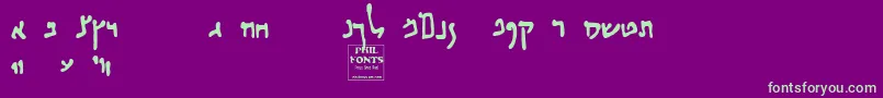 Habbakuk Font – Green Fonts on Purple Background