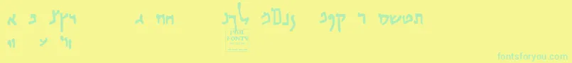 Habbakuk Font – Green Fonts on Yellow Background
