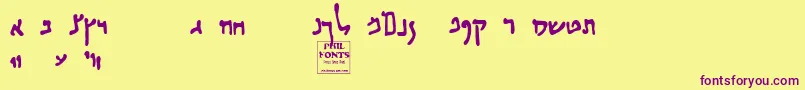 Habbakuk Font – Purple Fonts on Yellow Background