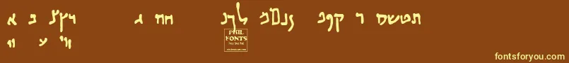 Habbakuk Font – Yellow Fonts on Brown Background