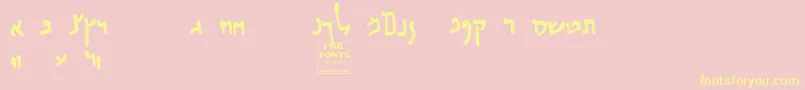 Шрифт Habbakuk – жёлтые шрифты на розовом фоне