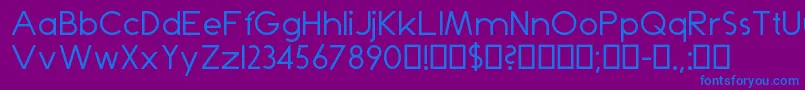 Dominik Font – Blue Fonts on Purple Background