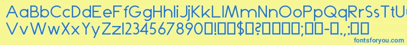 Dominik Font – Blue Fonts on Yellow Background