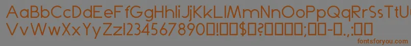 Więcej informacji o czcionce Dominik Czcionka Dominik – brązowe czcionki na szarym tle