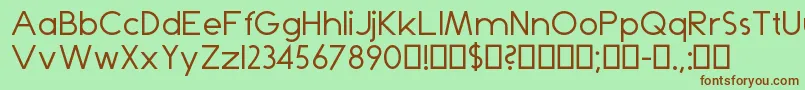 Шрифт Dominik – коричневые шрифты на зелёном фоне