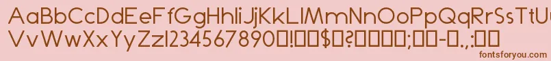 Dominik Font – Brown Fonts on Pink Background