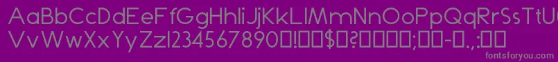 Weitere Informationen zur Dominik-Schriftart Dominik-Schriftart – Graue Schriften auf violettem Hintergrund
