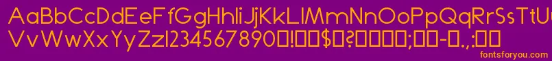 fuente Dominik – Fuentes Naranjas Sobre Fondo Morado