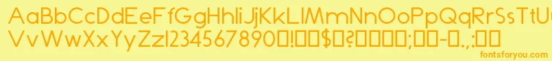 Dominik Font – Orange Fonts on Yellow Background