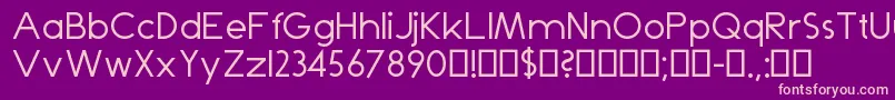 Dominik-Schriftart – Rosa Schriften auf violettem Hintergrund