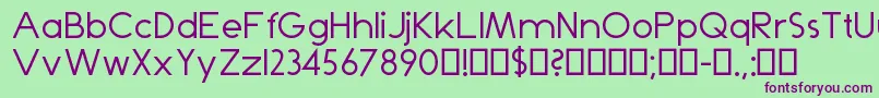 Dominik Font – Purple Fonts on Green Background
