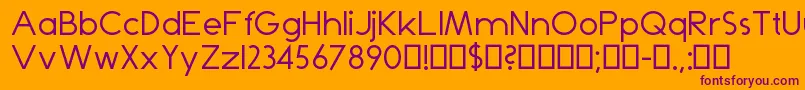Шрифт Dominik – фиолетовые шрифты на оранжевом фоне