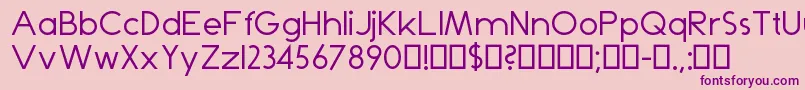 Dominik-Schriftart – Violette Schriften auf rosa Hintergrund