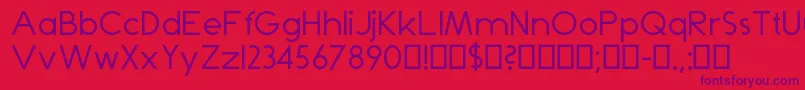 Dominik-Schriftart – Violette Schriften auf rotem Hintergrund