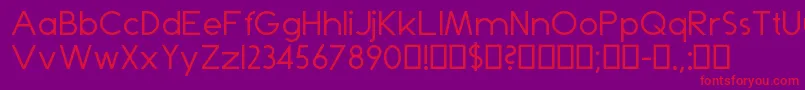 Dominik Font – Red Fonts on Purple Background