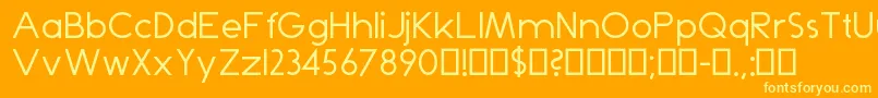More about Dominik Font Dominik Font – Yellow Fonts on Orange Background