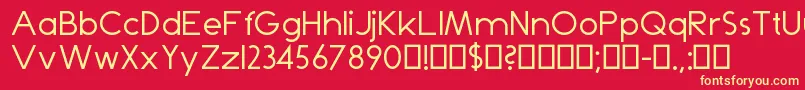 Dominik Font – Yellow Fonts on Red Background