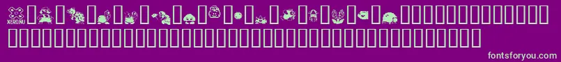 Mario.Bros.Drunkenbatz.Fontvir.Us Font – Green Fonts on Purple Background