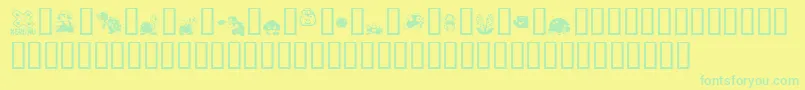 Mario.Bros.Drunkenbatz.Fontvir.Us Font – Green Fonts on Yellow Background