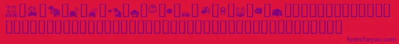 Mario.Bros.Drunkenbatz.Fontvir.Us Font – Purple Fonts on Red Background