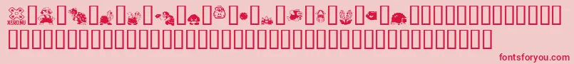 Mario.Bros.Drunkenbatz.Fontvir.Us Font – Red Fonts on Pink Background