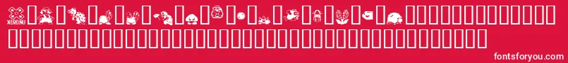 Mario.Bros.Drunkenbatz.Fontvir.Us Font – White Fonts on Red Background