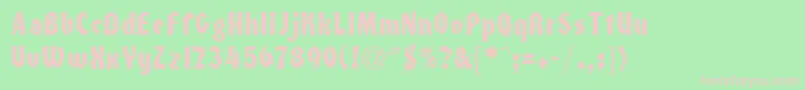 HonchoRegularDb Font – Pink Fonts on Green Background