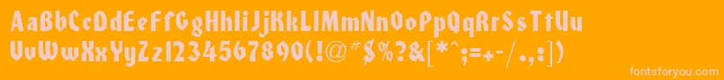 HonchoRegularDb Font – Pink Fonts on Orange Background