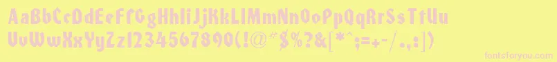 HonchoRegularDb Font – Pink Fonts on Yellow Background