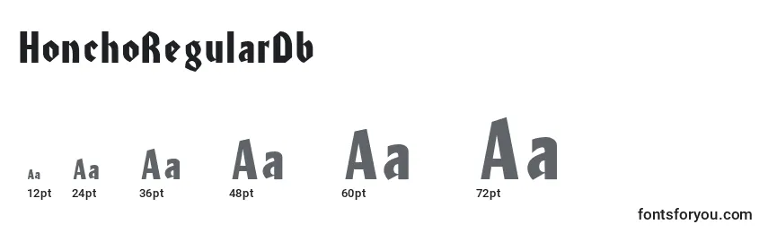 HonchoRegularDb Font Sizes