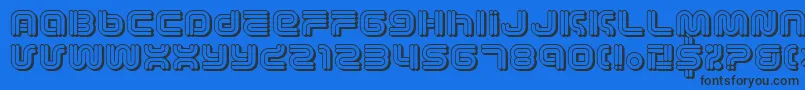 Шрифт VectroidCosmo – чёрные шрифты на синем фоне