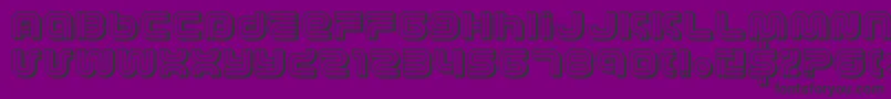 VectroidCosmo-Schriftart – Schwarze Schriften auf violettem Hintergrund