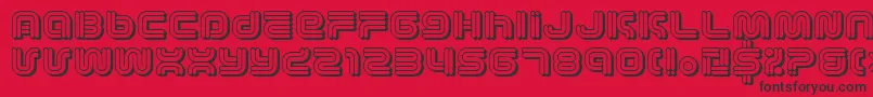 VectroidCosmo Font – Black Fonts on Red Background