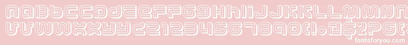 VectroidCosmo-fontti – valkoiset fontit vaaleanpunaisella taustalla