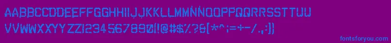 Cartaz-fontti – siniset fontit violetilla taustalla