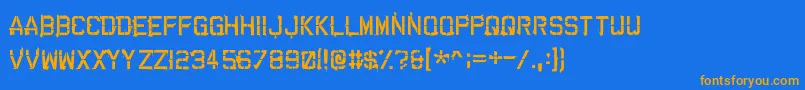 Cartaz Font – Orange Fonts on Blue Background