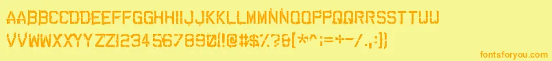 Cartaz Font – Orange Fonts on Yellow Background