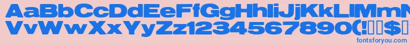 Reservoirgrunge Font – Blue Fonts on Pink Background