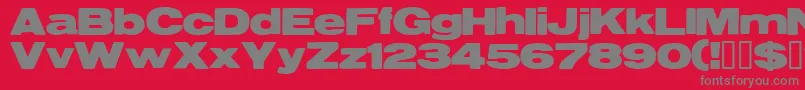Reservoirgrunge Font – Gray Fonts on Red Background